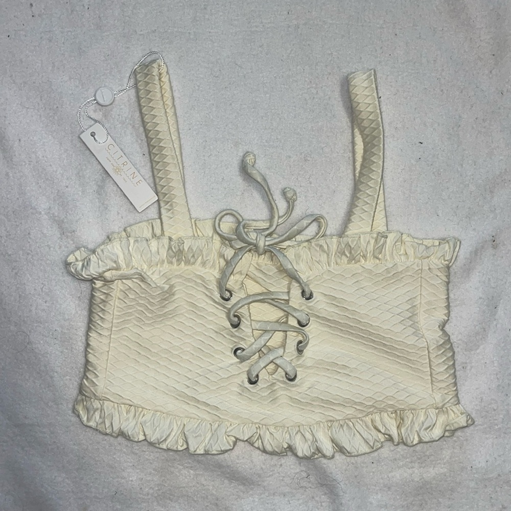 Free people - ruffle bikini top